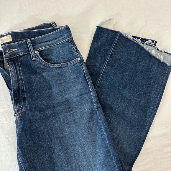 MOTHER Denim - MOTHER Dark Blue Wide Leg Jeans